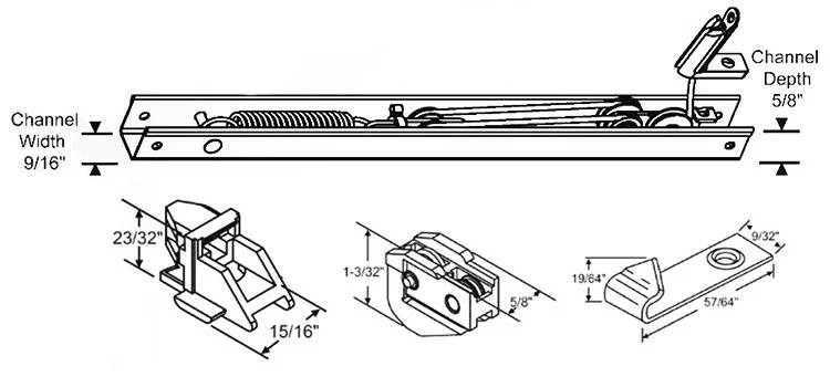 Window and door repair parts