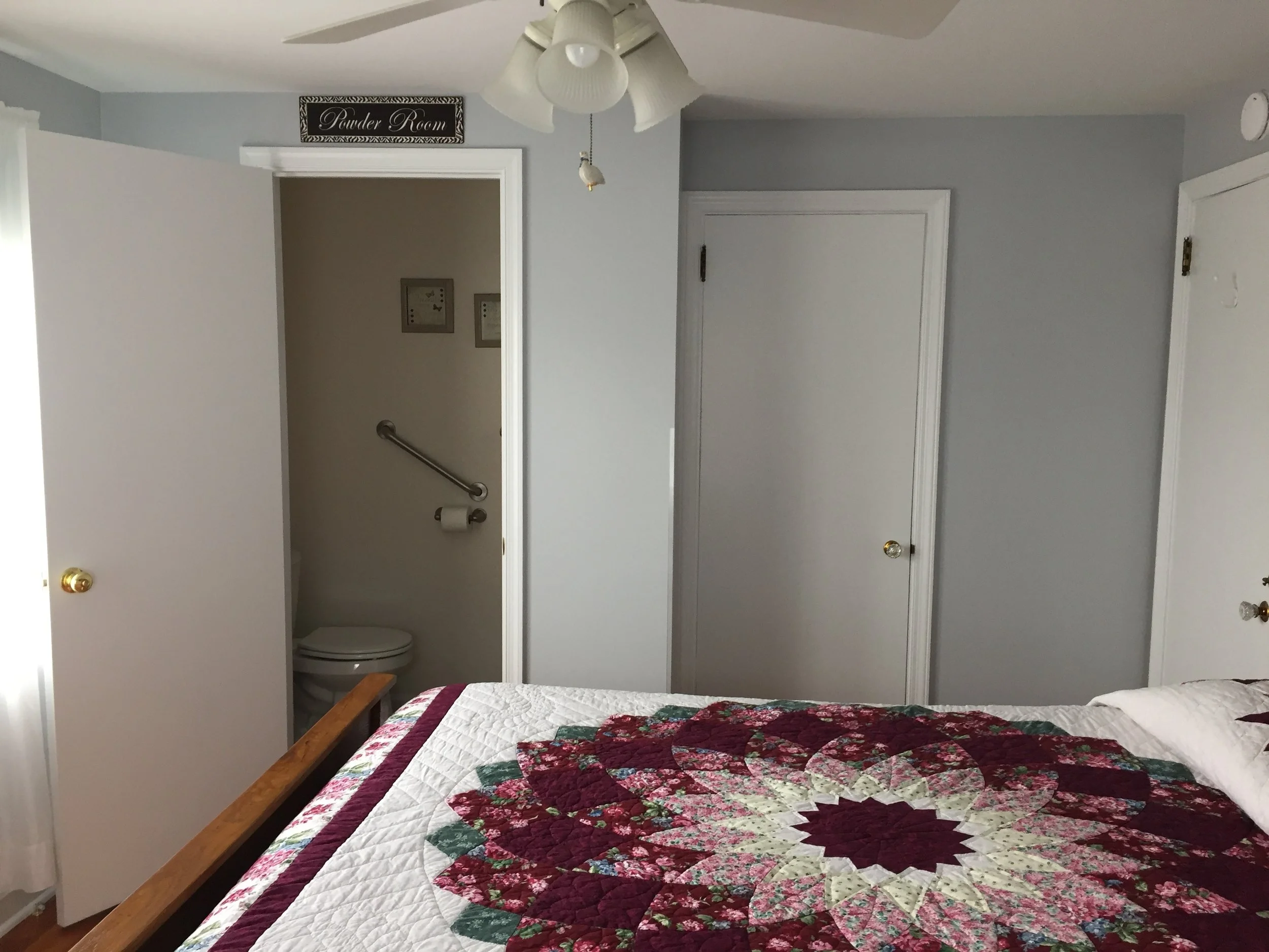 South bedroom and powder room