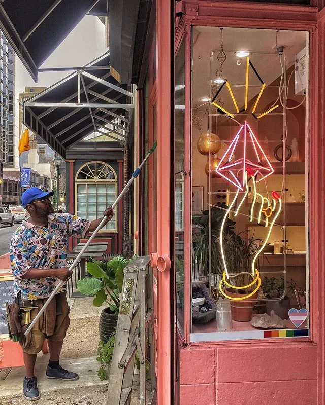 #tbt high vibes window washing in Philly last week