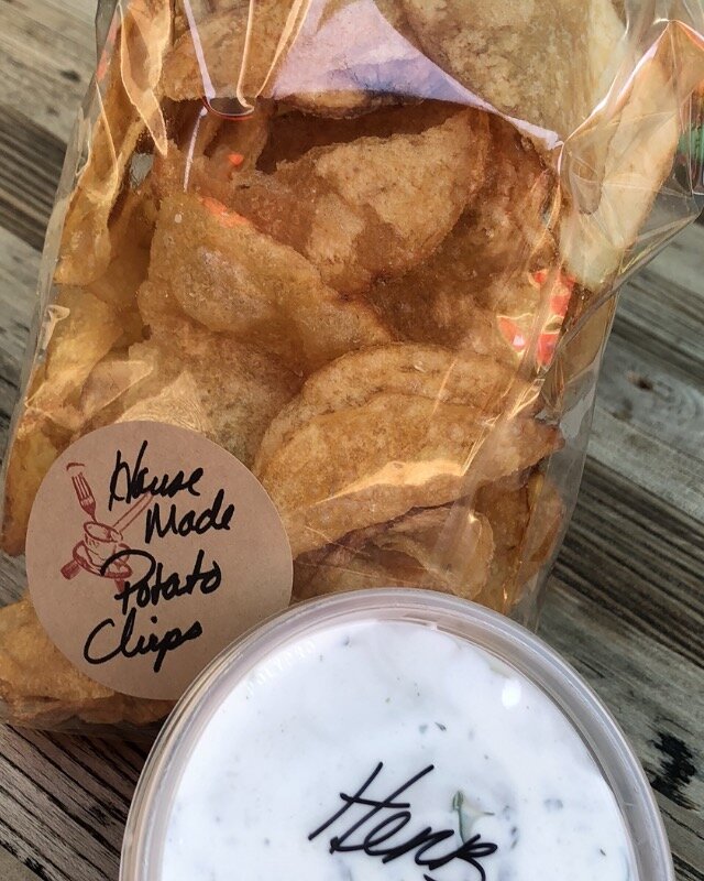 We are now offering our beloved Housemade Potato chips and Creamy Herb Dip Togo for you to enjoy at home!!#sideboardlife #shoplocal