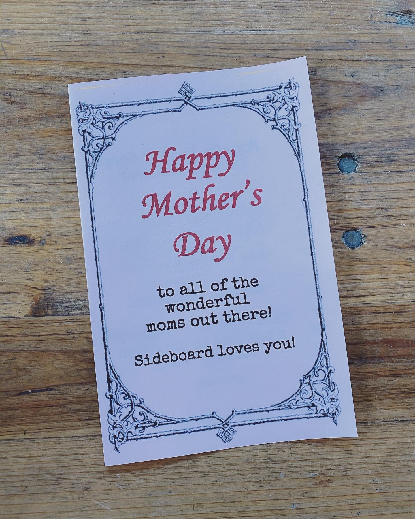 WE ARE OPENING EXTRA EARLY FOR MOTHERS DAY! Swipe to see our special items too! #sideboarddanville #sideboardlafayette #danville #lafayette #happymothersday