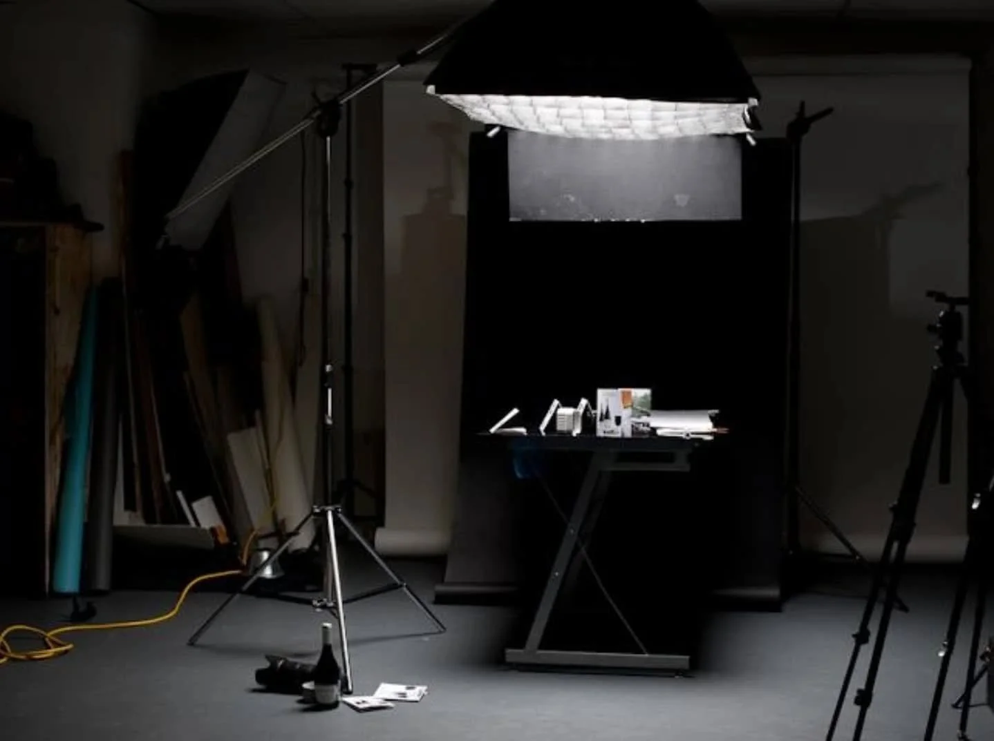 Old studios, on location studios... When I started, I knew I always wanted to have this professional space to work in... It's always been a priority to make space for creating all on my own, or inviting others in.  For my business to have a real bric