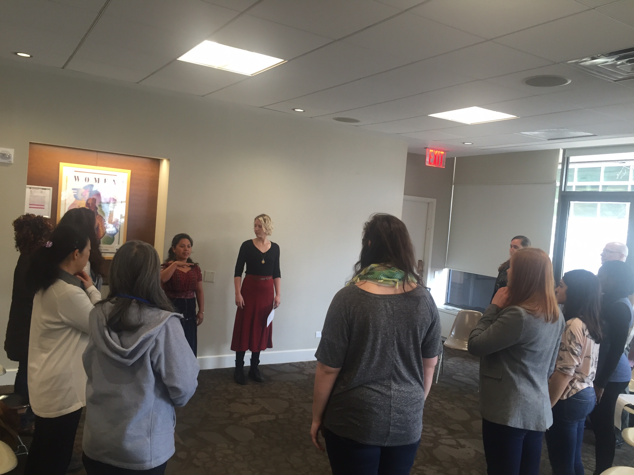 Vilma Saloj and Chelsea Hackett Leading Vocal Exercises