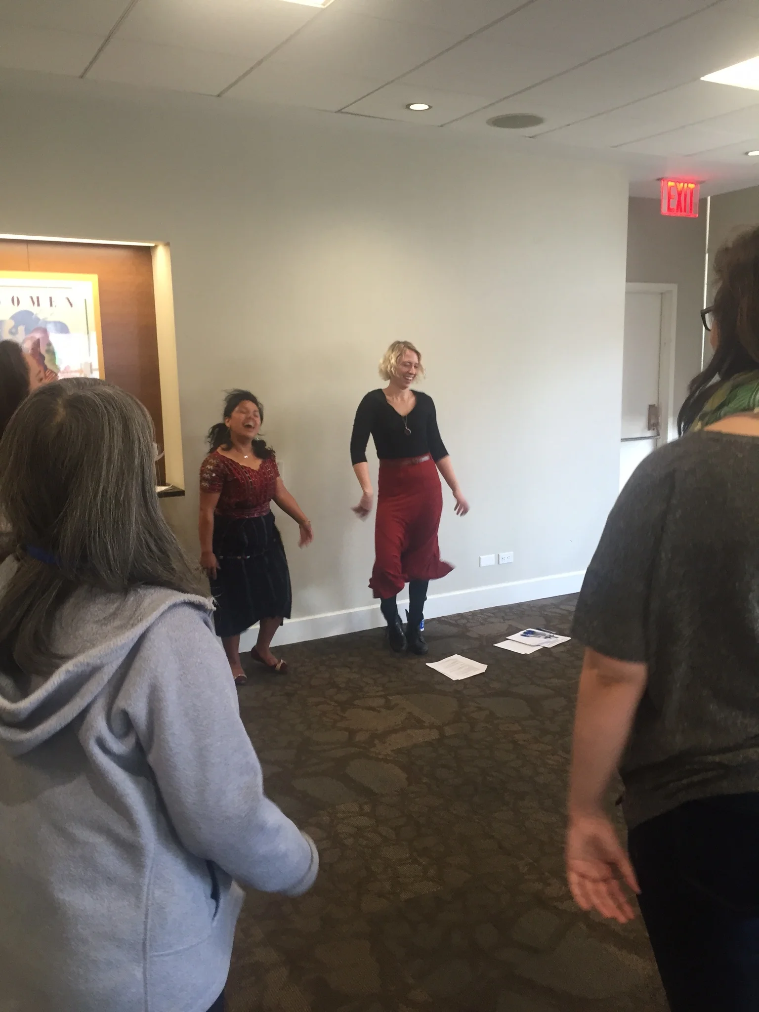 Vilma Saloj and Chelsea Hackett Leading A Shake Out