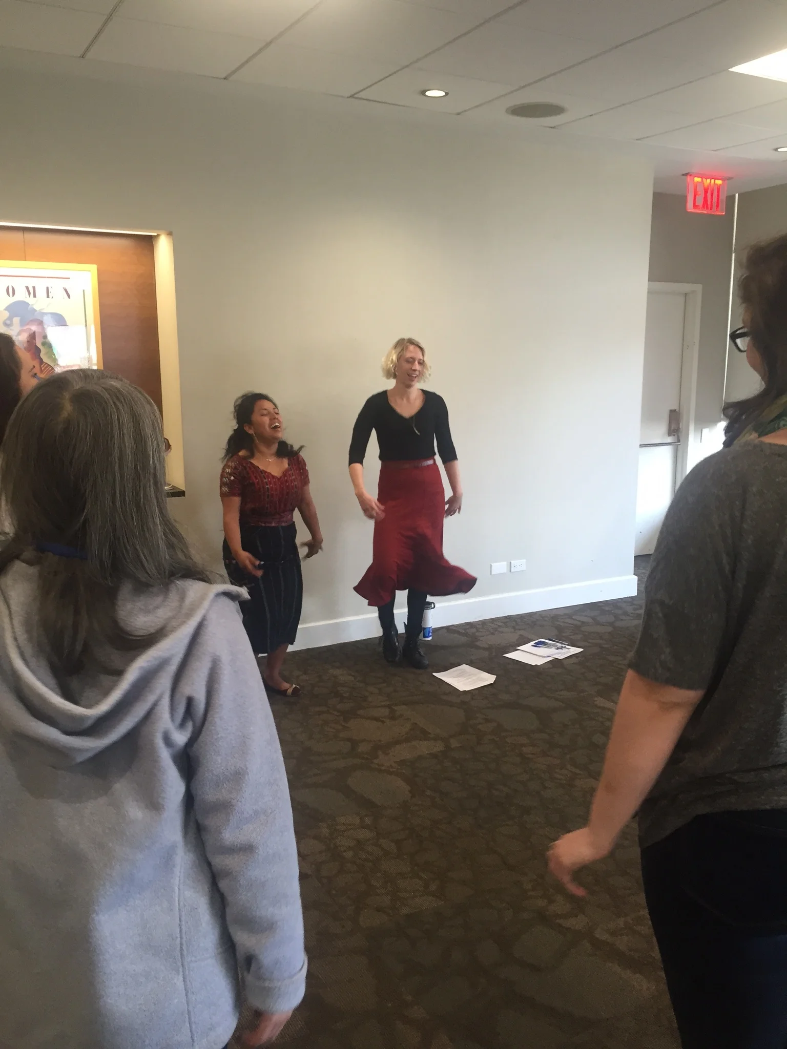 Vilma Saloj and Chelsea Hackett Leading A Shake Out