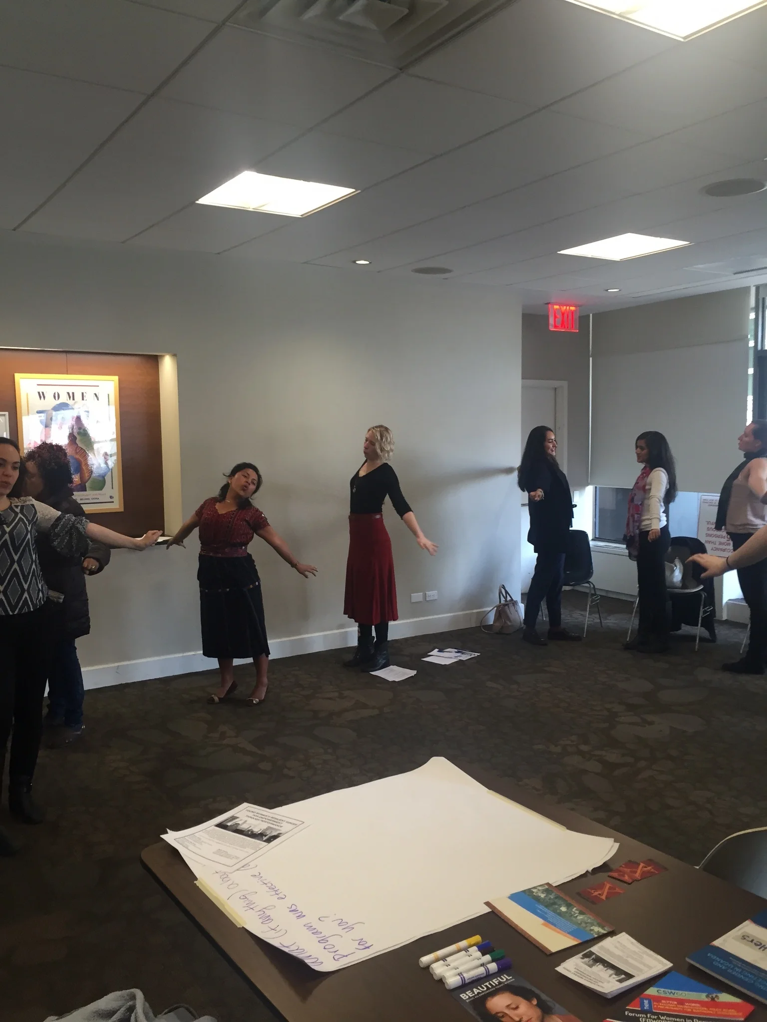 Vilma Saloj and Chelsea Hackett Leading Vocal Exercises