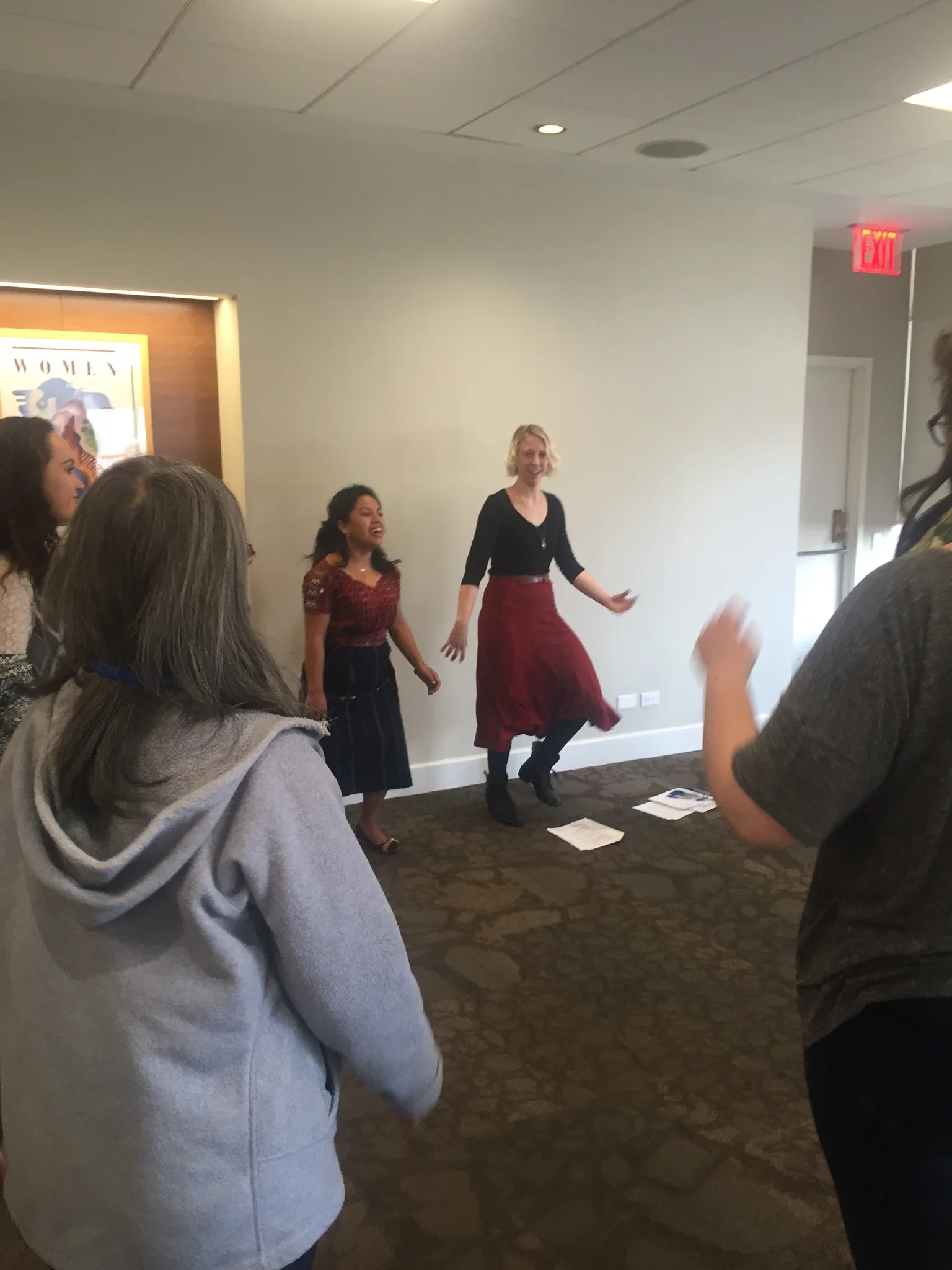 Vilma Saloj and Chelsea Hackett Leading A Shake Out