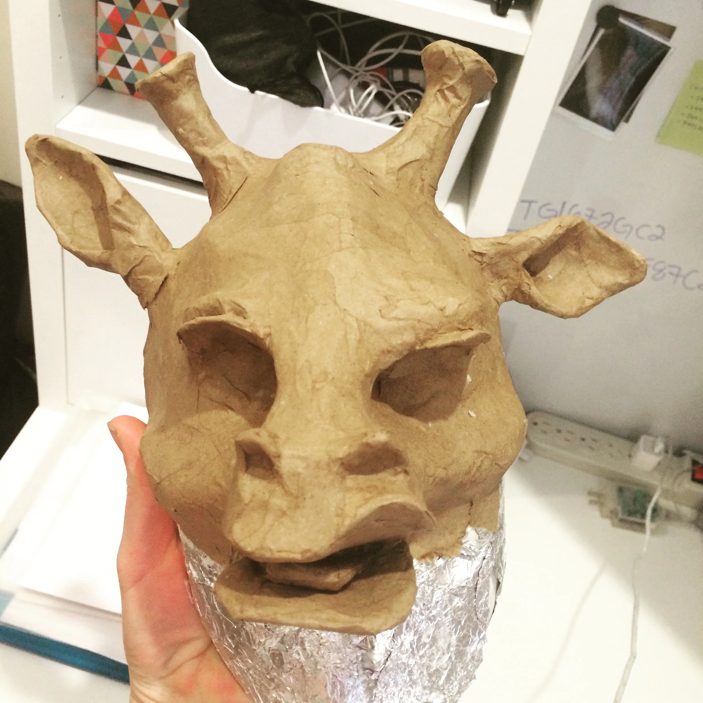 Half Mask Giraffe- Papier Mache