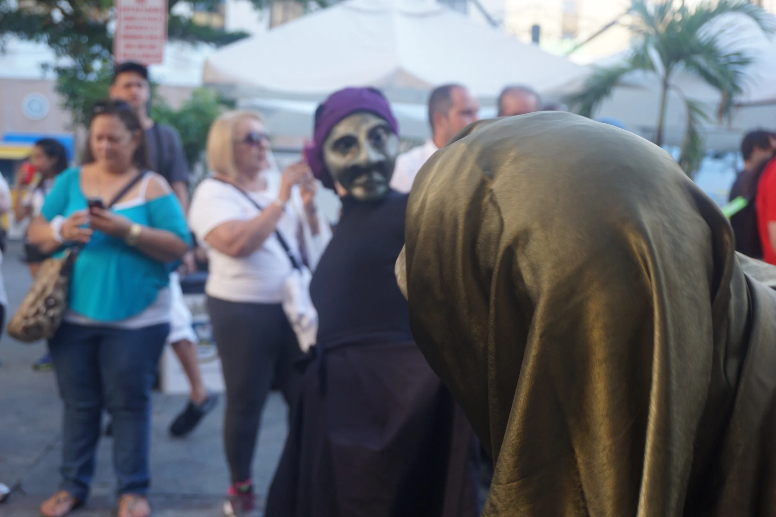 Performing in the square