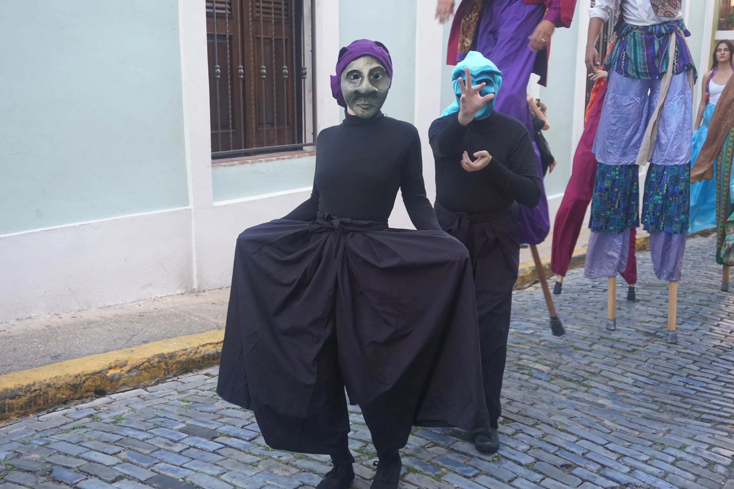 Walking in the procession 