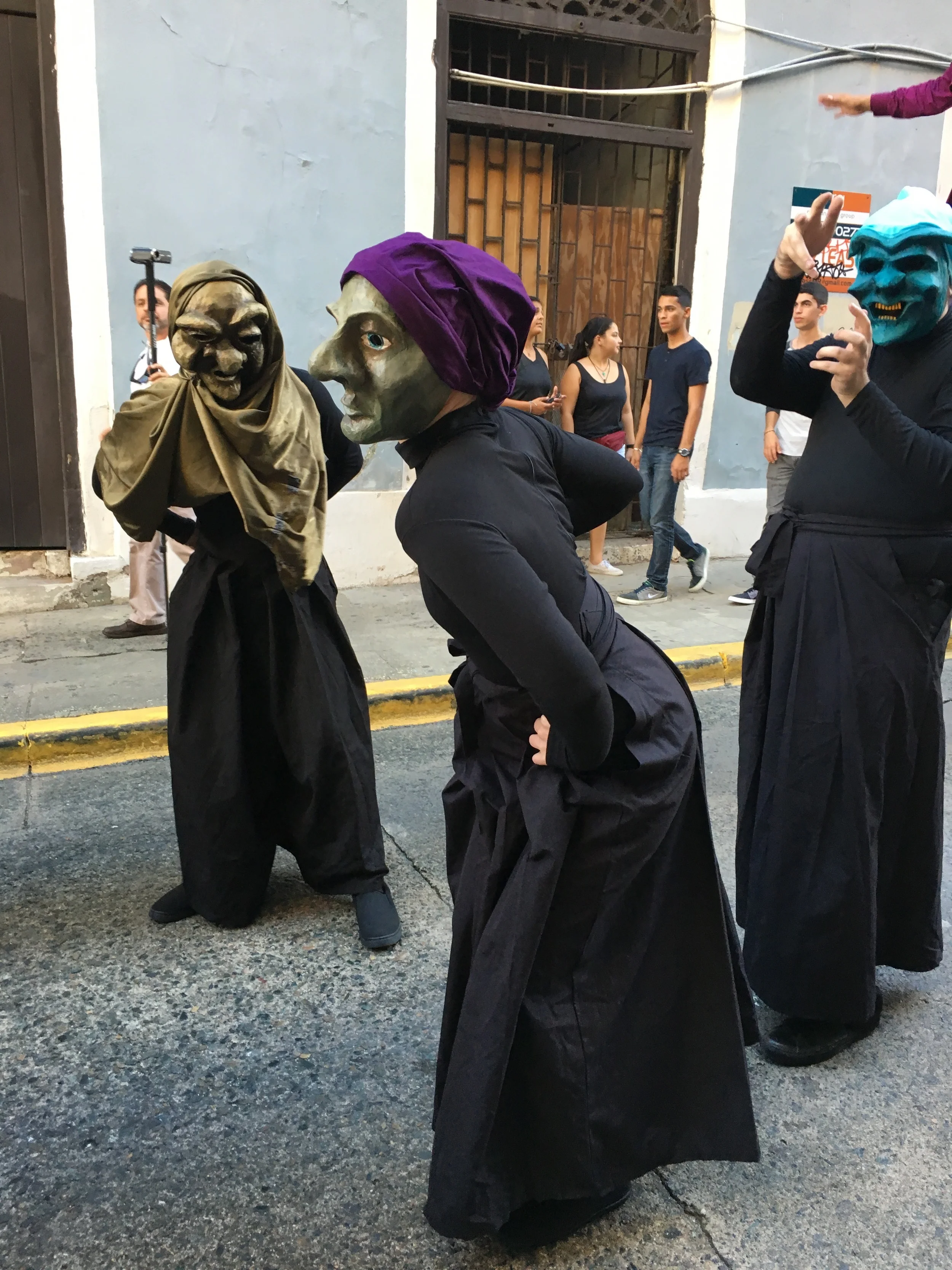 Walking in the street procession