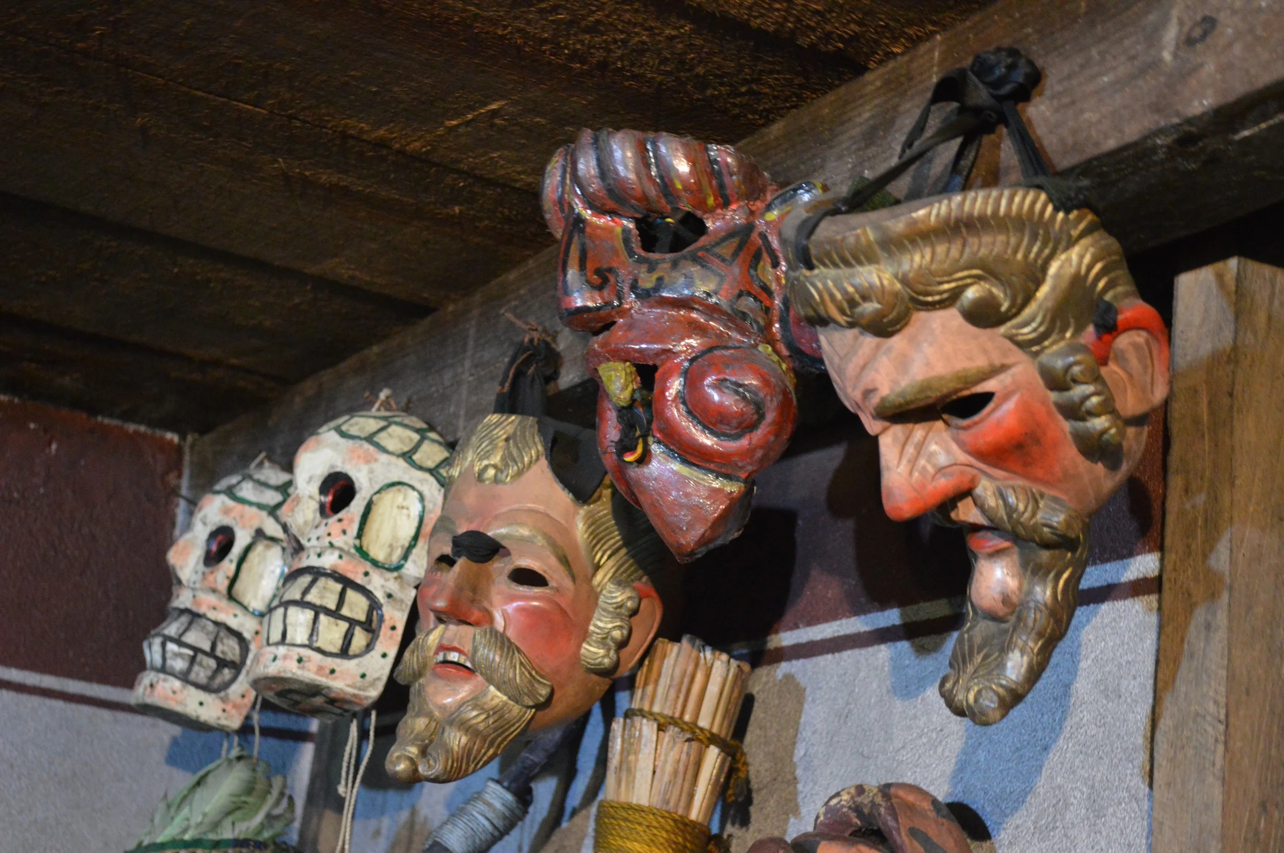 Masks created and used by Grupo Sotz'il
