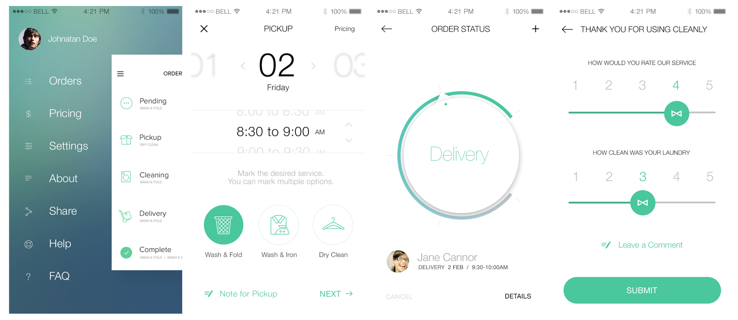 Credit: Mockups from Cleanly