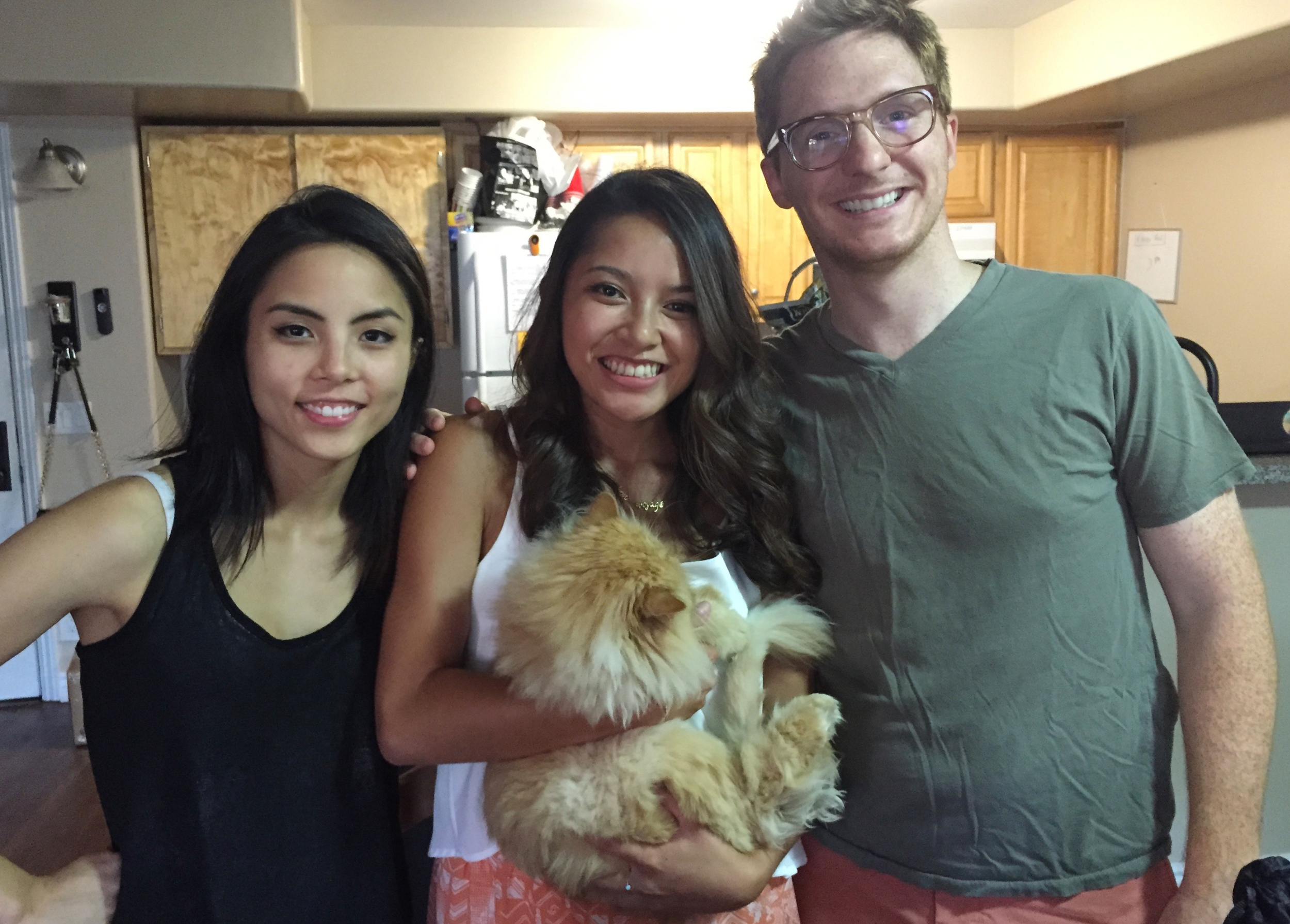 Anna Akanna, myself (Rebecca Garcia), Brad Gage oh and the kitty's name is Congress!