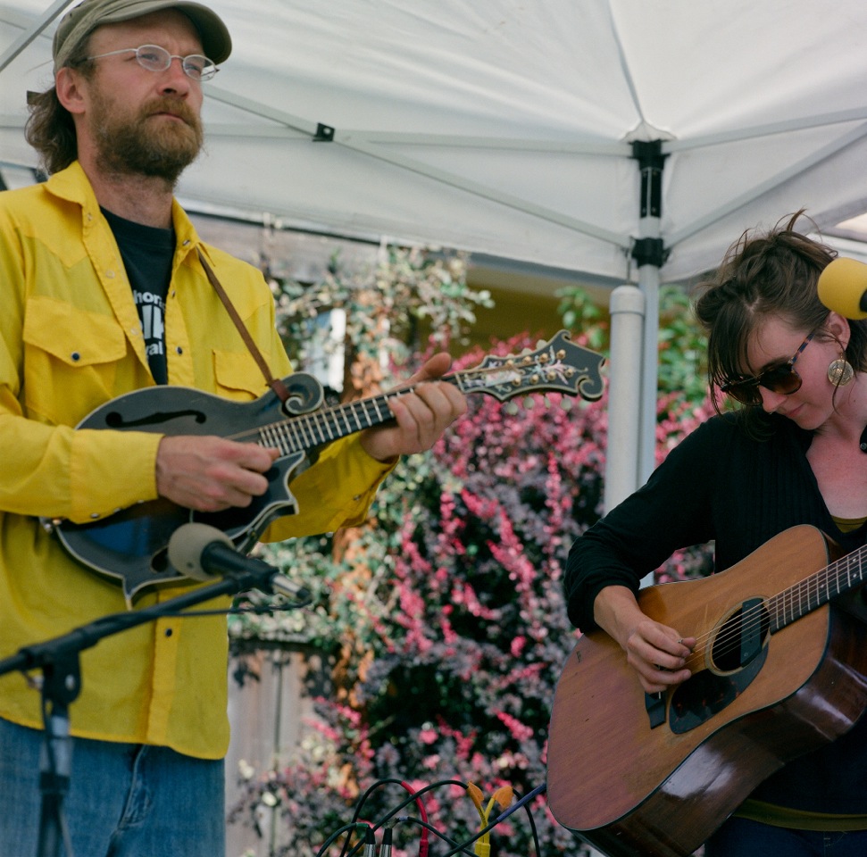 With Matt Sireily at the Farmer's Market Port Townsend WA (Photo by James Curtis)