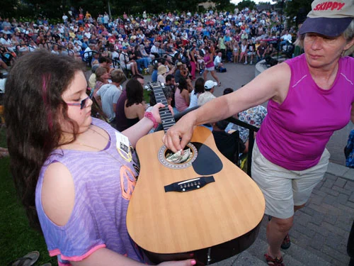 Basha Goldwater / Blood On The Tracks Live / The Veteran's Memorial Wolfe Park Amphitheater / St. Louis Park, Minnesota / July 28th, 2012 / Photo by Neil Schloner
