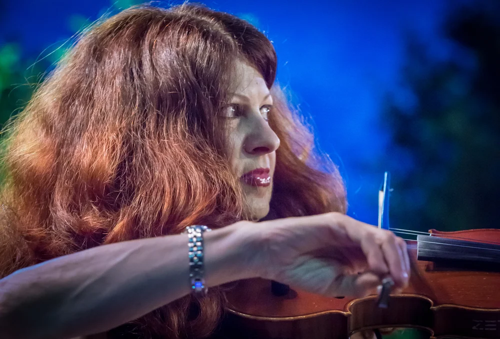  Scarlet Rivera / Salute to the Music of Bob Dylan / The Veterans' Memorial Wolfe Park Amphitheater / St. Louis Park, Minnesota / August 9th, 2014 / Photo by Don Olson 