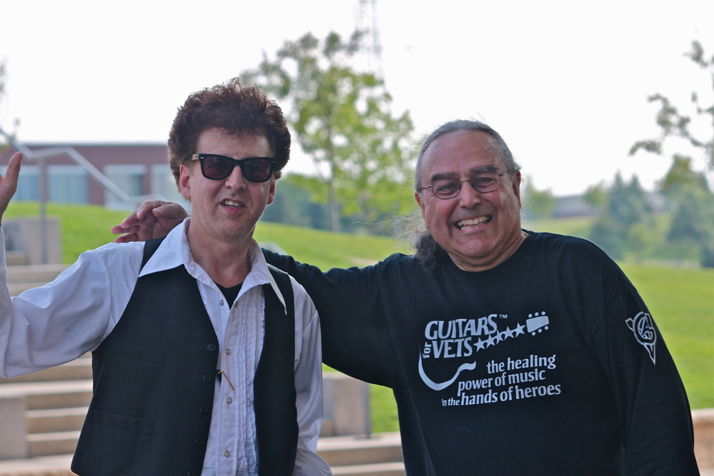 Magic Marc and Billy Hallquist / Salute to the Music of Bob Dylan / Town Green Amphitheatre / Maple Grove, Minnesota / August 6th, 2014 / Photo by Jeff Miletich
