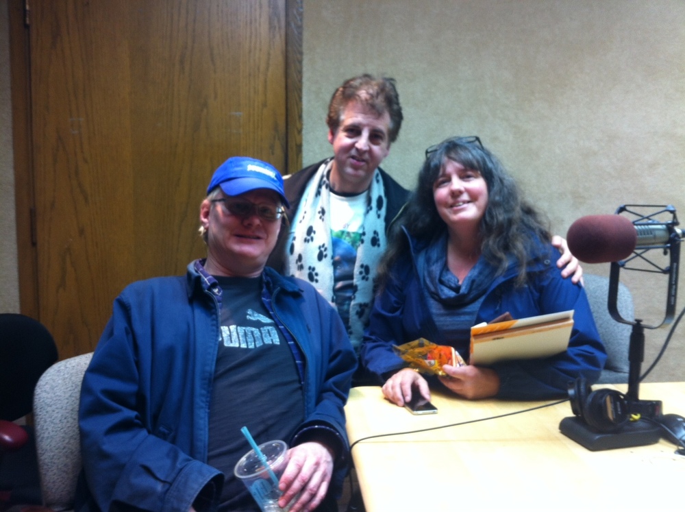  Michael Johnson, Magic Marc and Cathy Menard / Pet Connections - AM950 / Eden Prairie, Minnesota / November 8th, 2015 / Photo by Peter Leigh 