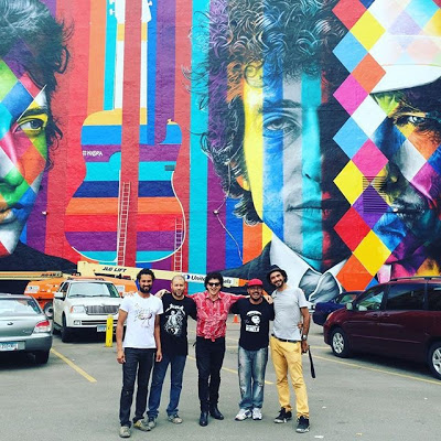 Marc Percansky (center) with team of artists from Brazil.