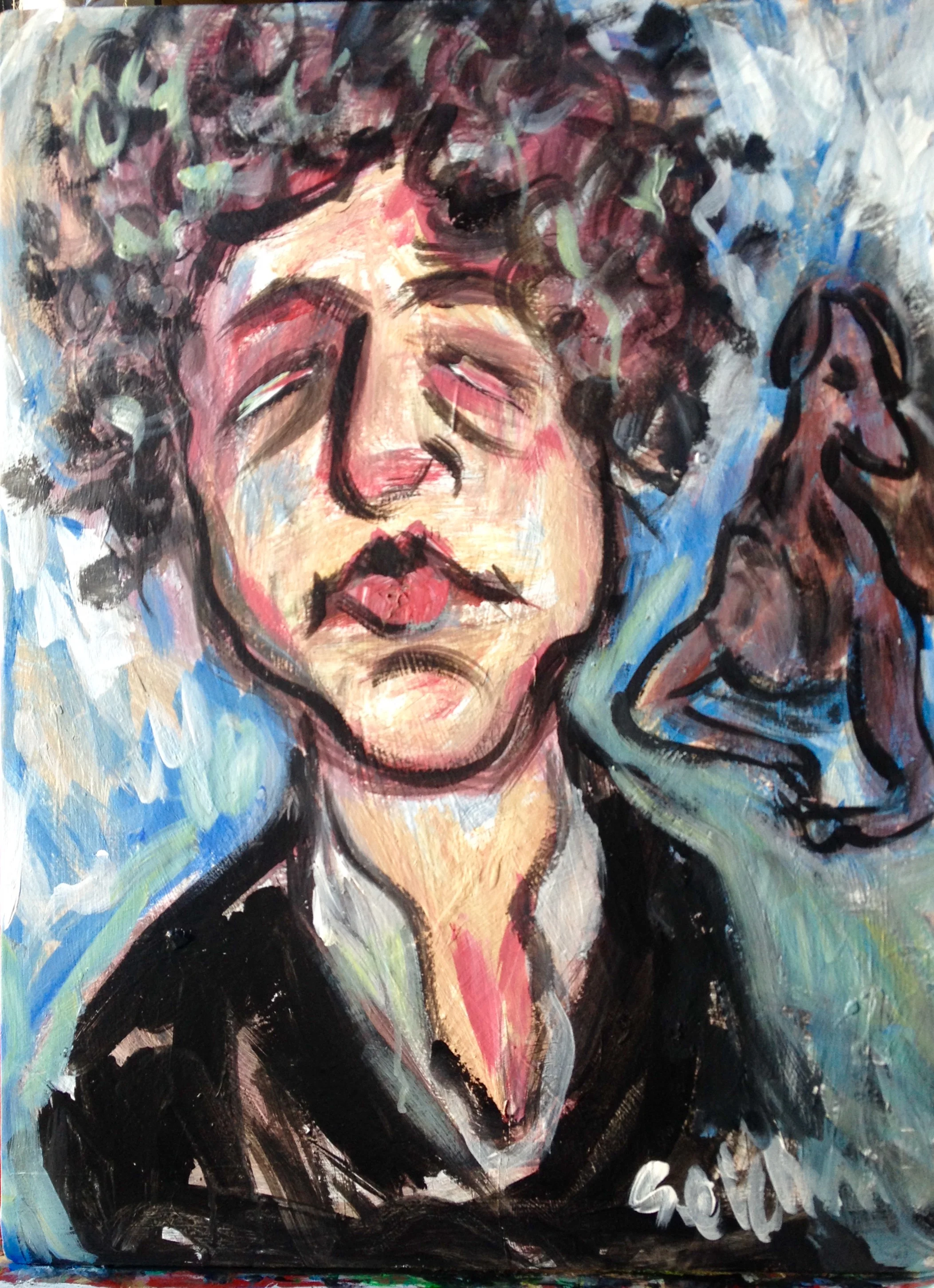 Protection / July 23rd, 2016 / 18 x 24 Acrylic Painting on Wood by Gretchen Seichrist