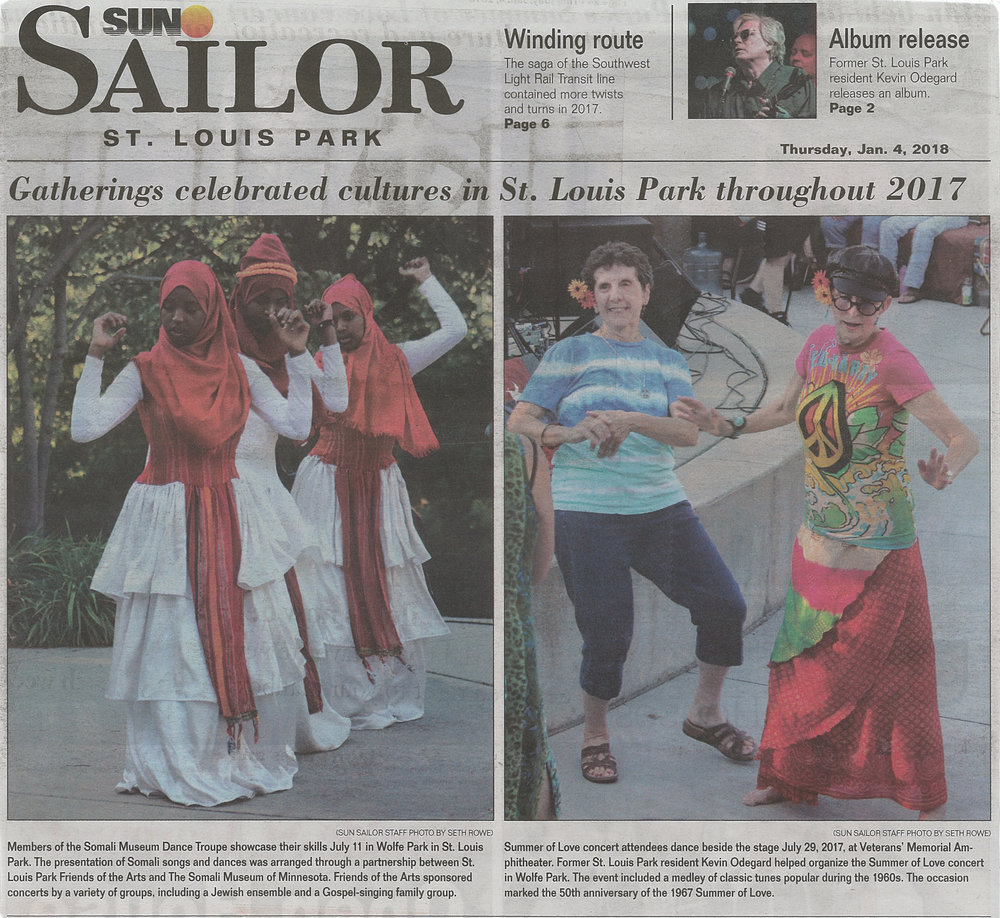  Gatherings Celebrated Cultures in St. Louis Park throughout 2017 - SUN SAILOR ST. LOUIS PARK Thursday, January 4, 2018 Page 1 