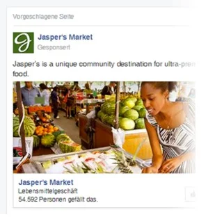 Facebook-Werbeanzeige Beispiel (Quelle: Facebook für Unternehmen)