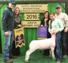 2016 Champion Southdown at the North American Livestock Exposition Shown by Carlye Winfrey