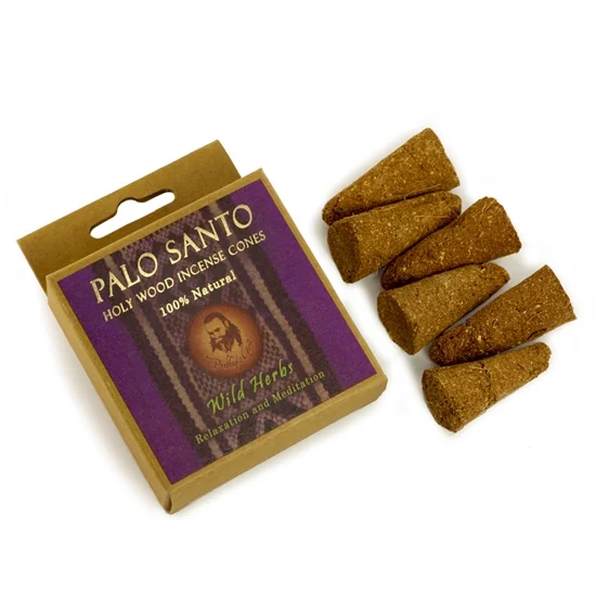 Palo Santo and Wild Herb Incense Cones - Relaxation & Meditation - 6 Cones