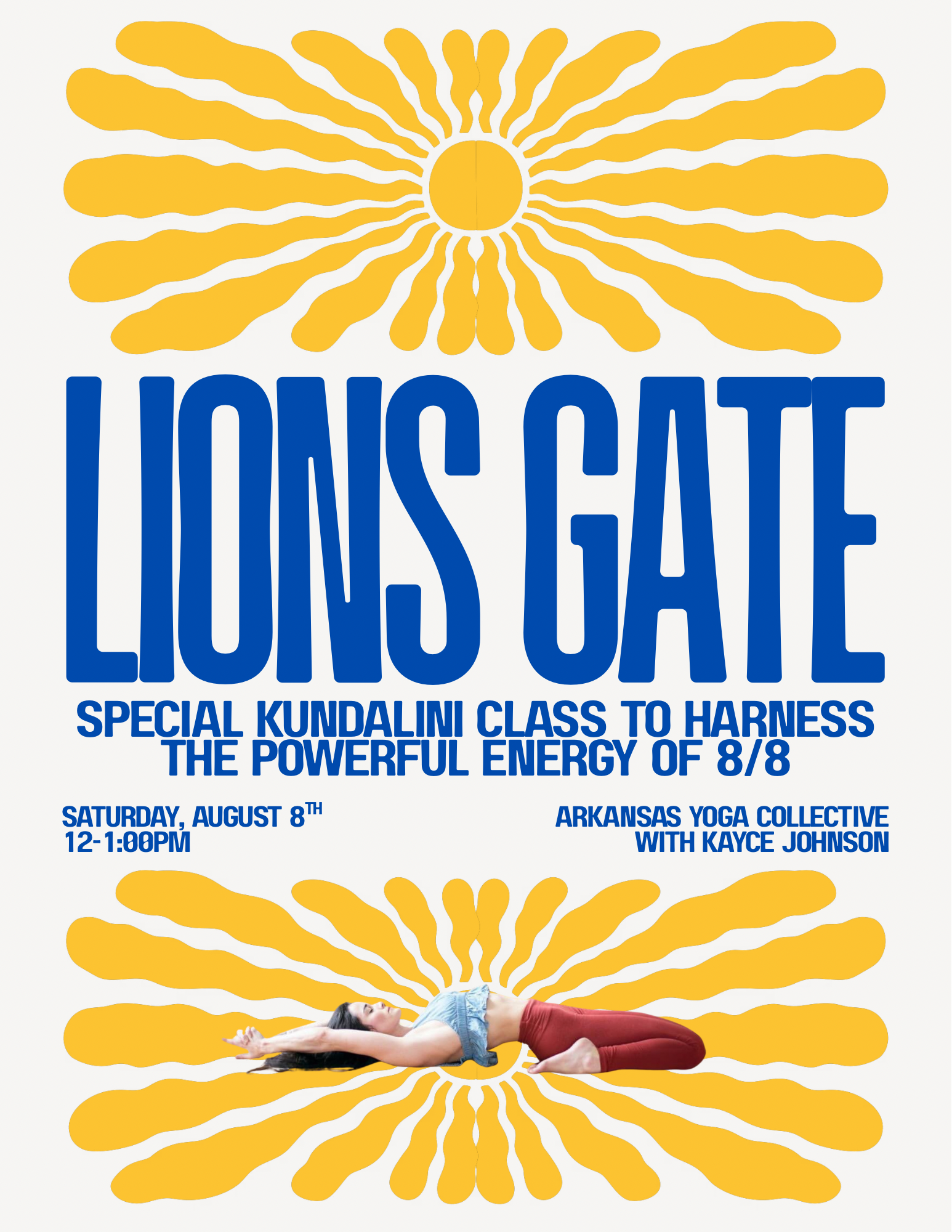 ☀️SPECIAL POP-UP KUNDALINI CLASS TO HONOR THE ENERGY OF THE LIONS GATE☀️ 8/8/8 this year 