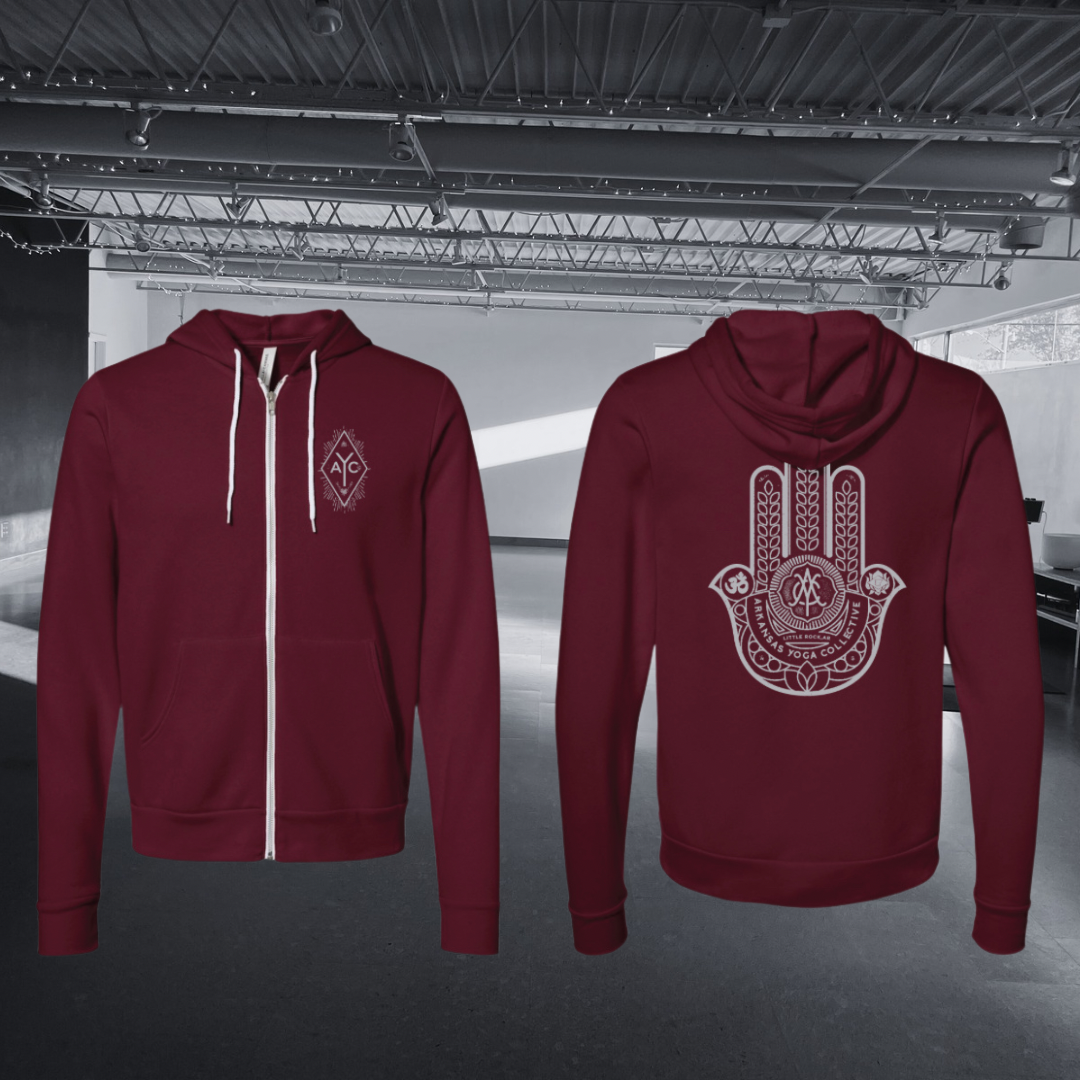 AYC Maroon Zip-Up Hoodie