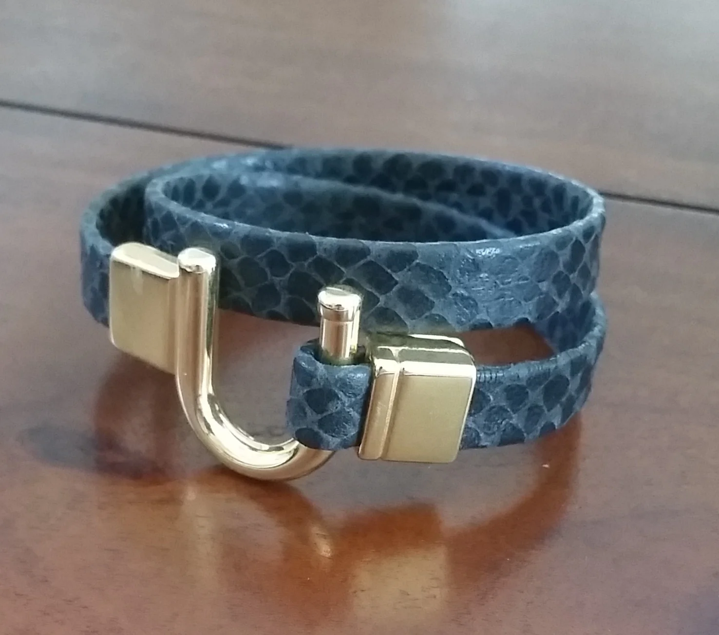 Black Snakeskin Bracelet.jpeg