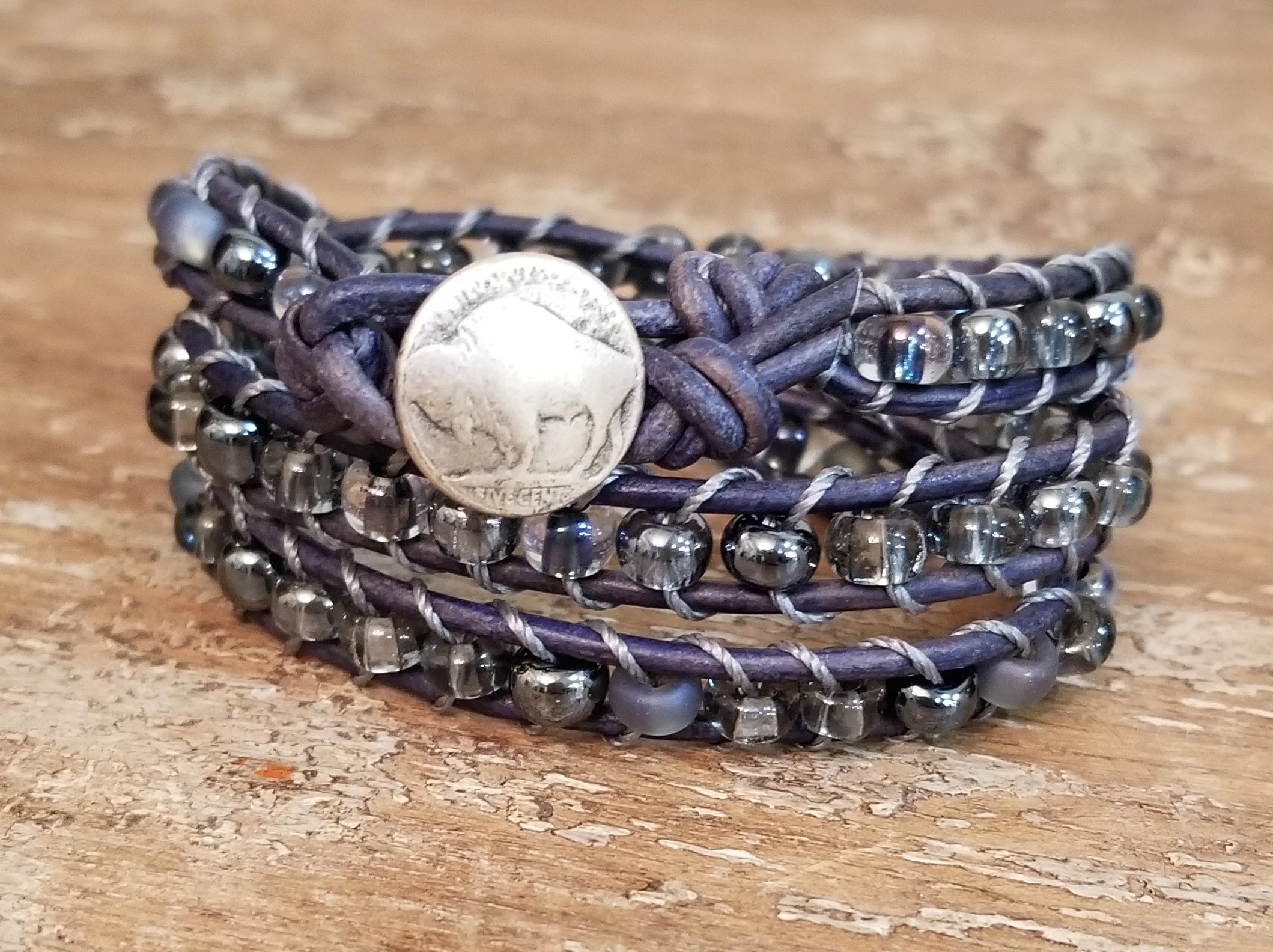 Navy Beaded Wrap Bracelet.jpeg