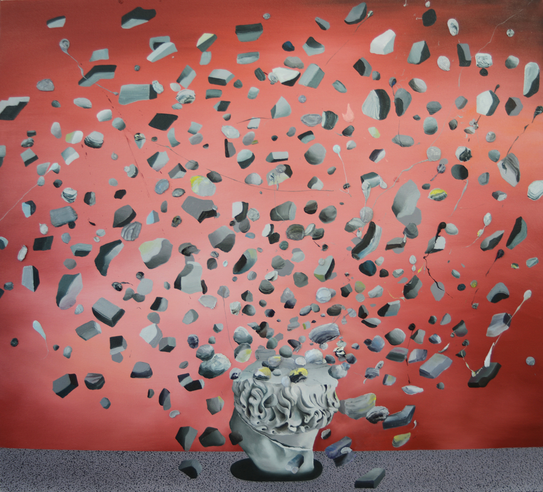 my asthmatic skeleton oil on canvas 42 x 46 inches 2013