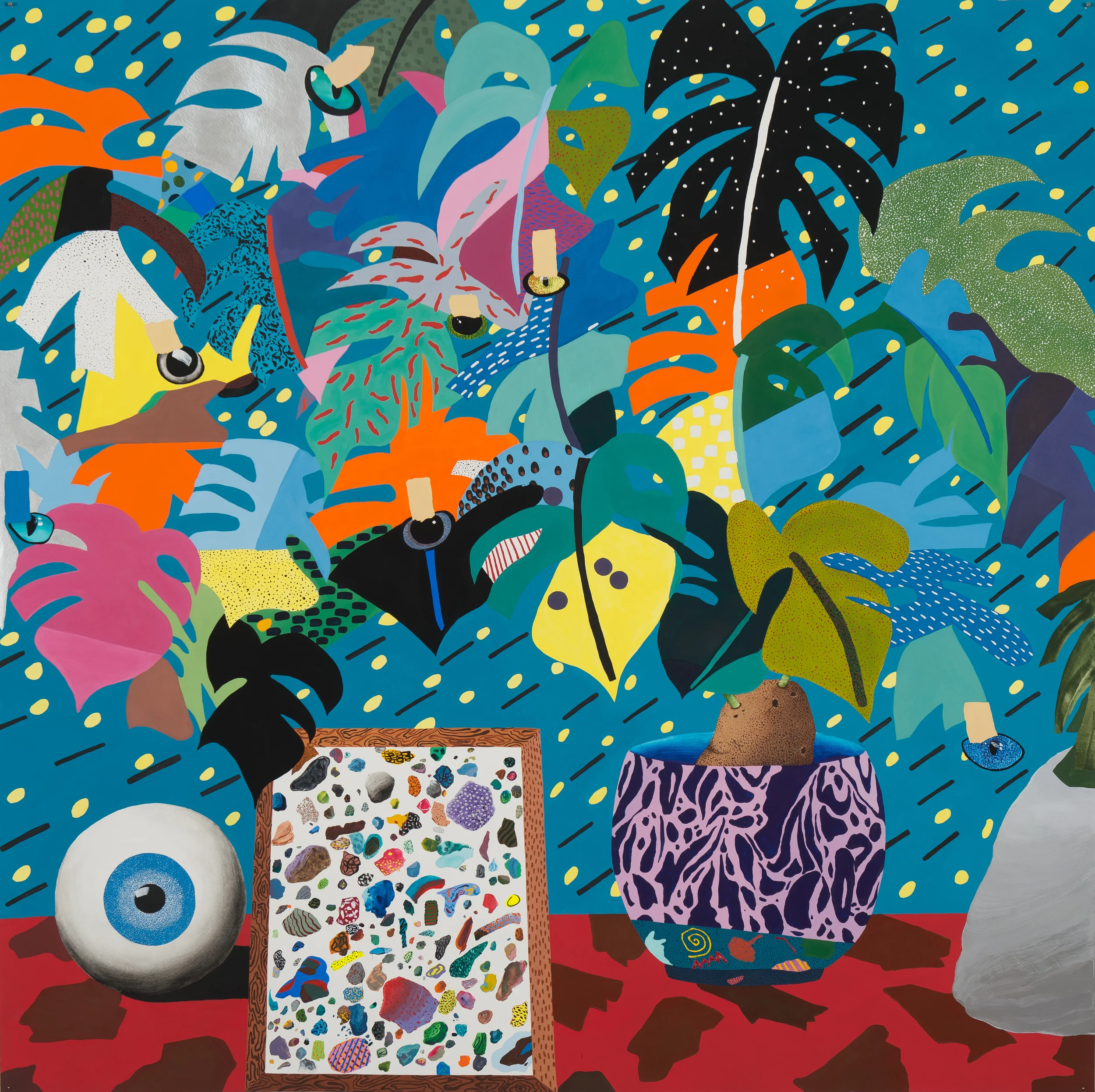 the experiment gouache and acrylic on paper 42 x 42 inches 2015