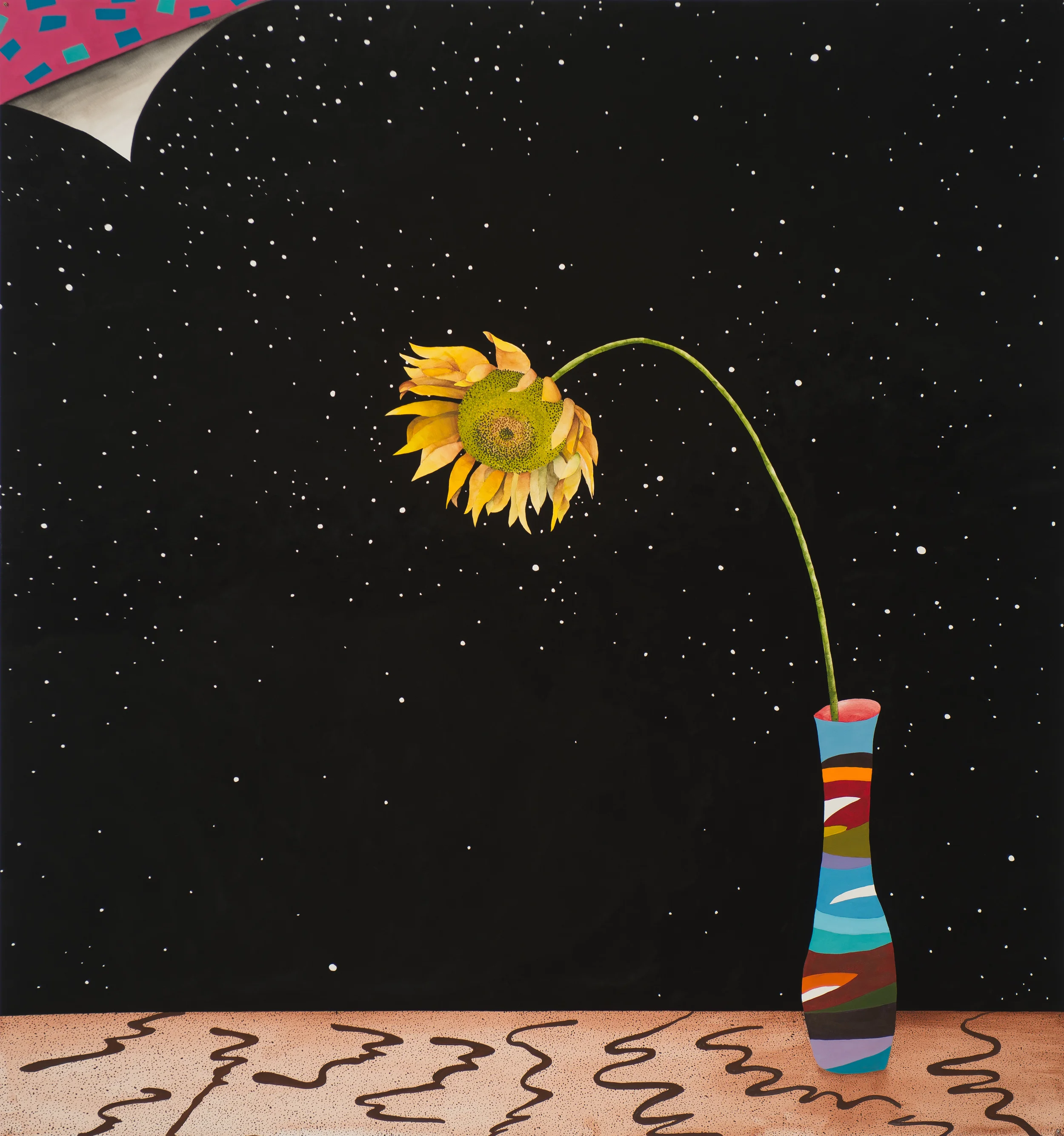 the monsters we created were like jellyfish gouache on paper 42 x 45 inches 2014