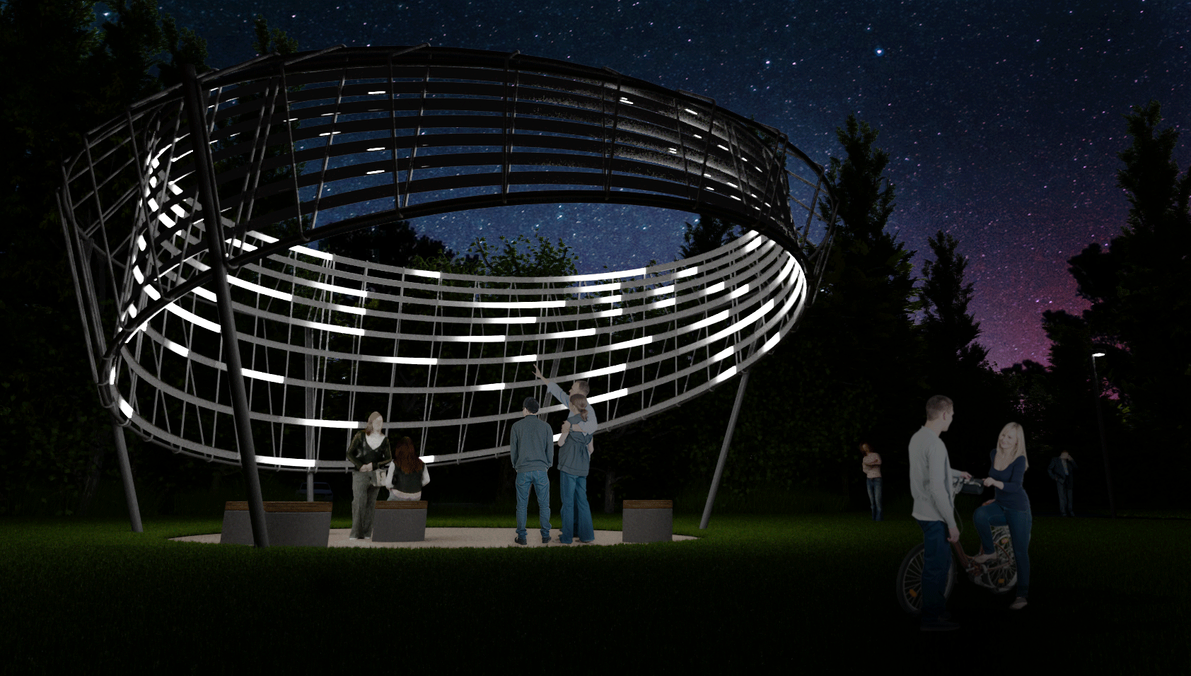 Animated GIF (The actual display would be smooth, flowing and continuous)