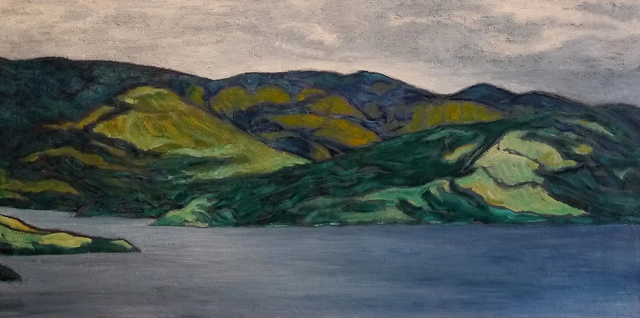 slumbering hills and valleys