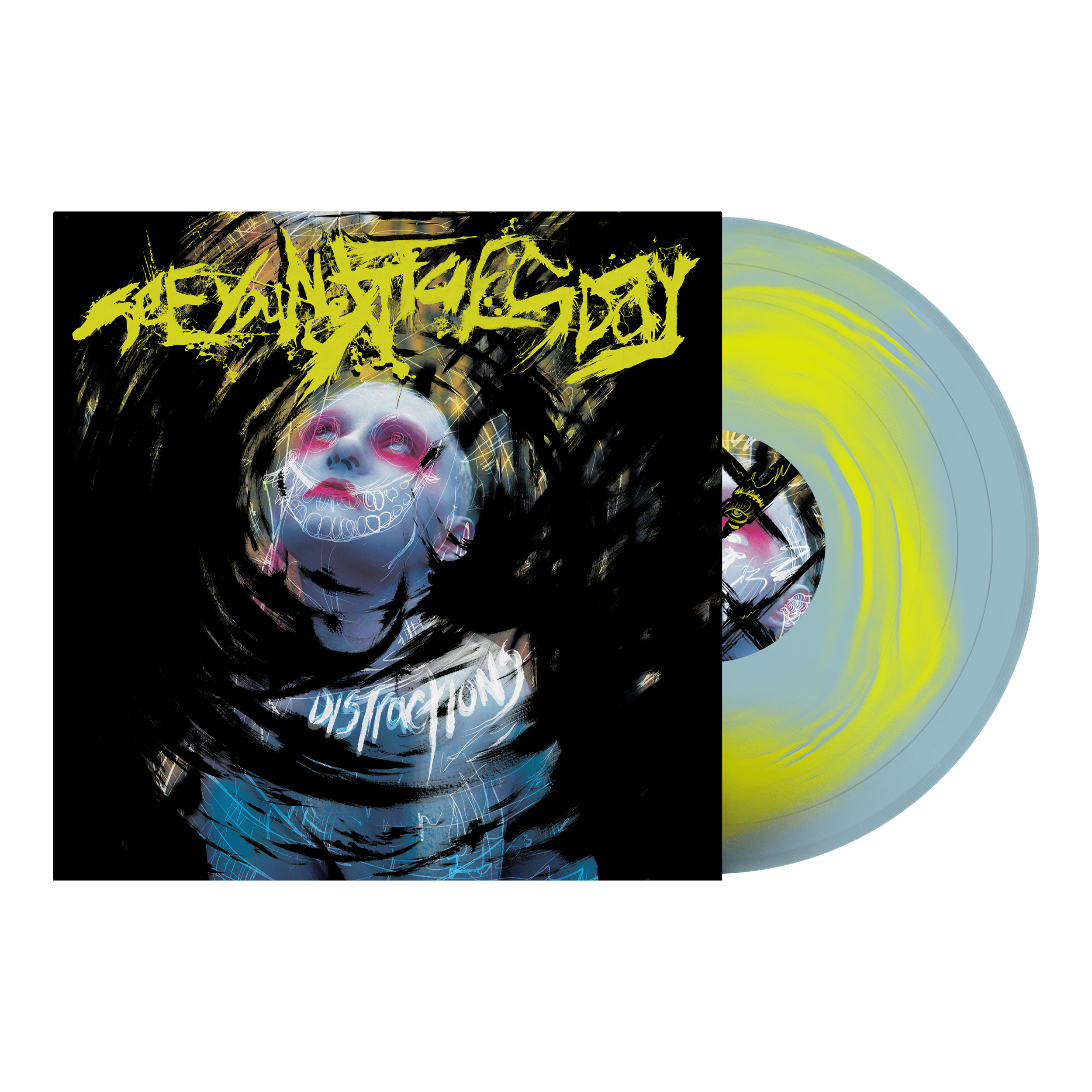 See You Next Tuesday - Distractions - Vinyl - Baby Blue Neon Yellow Smash.png