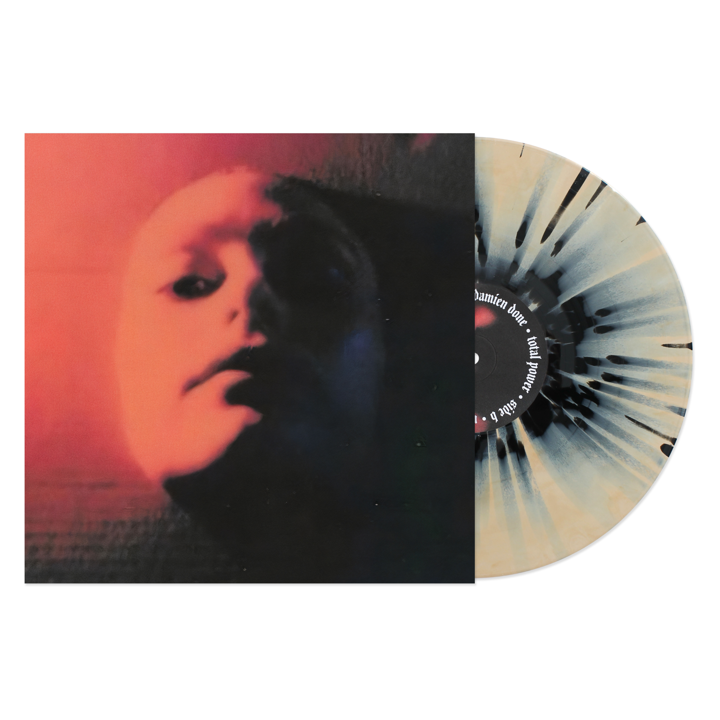 Damien Done - Total Power - Vinyl - Tan with Black Splatter.png