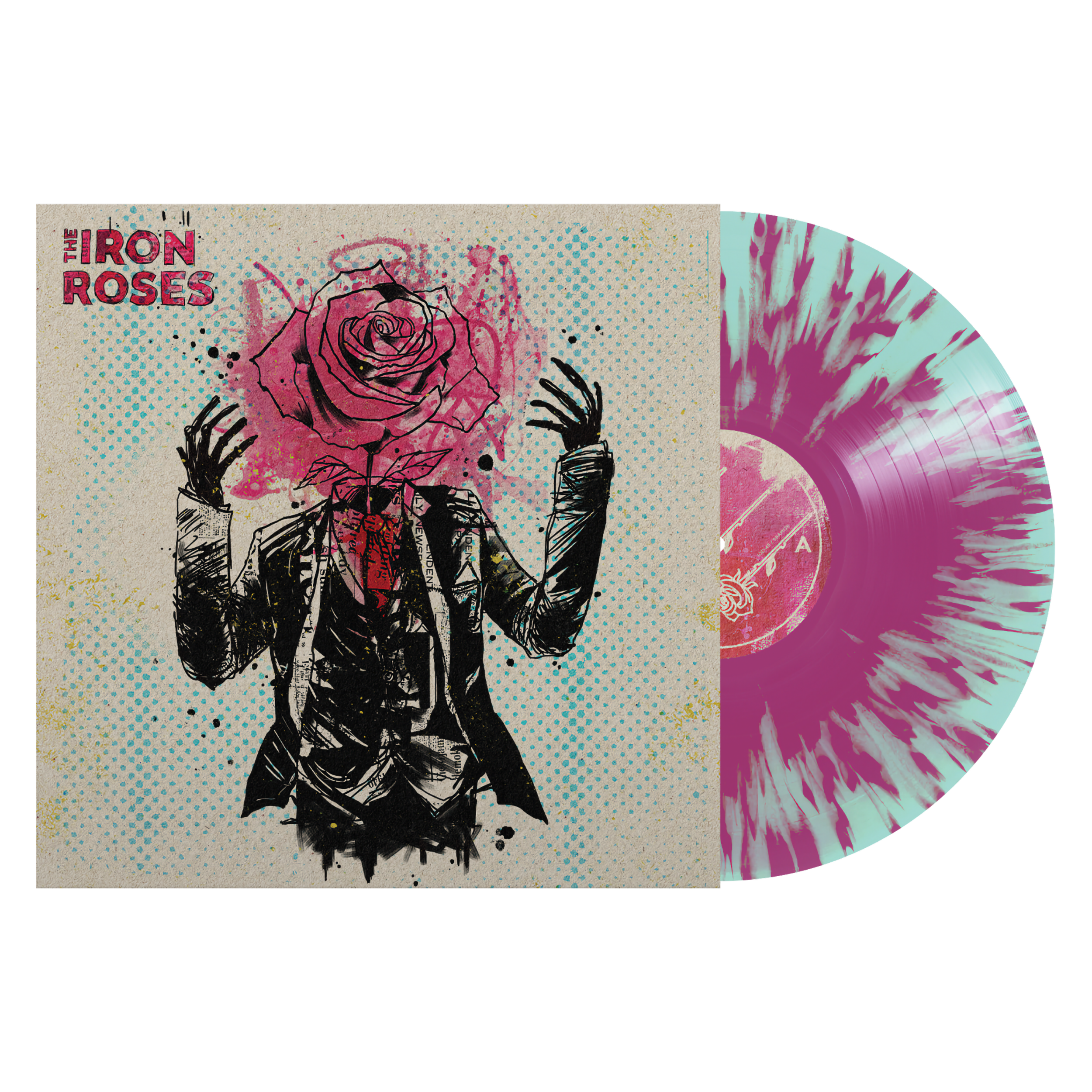 The Iron Roses - Vinyl - Electric Blue with Pink Splatter.png