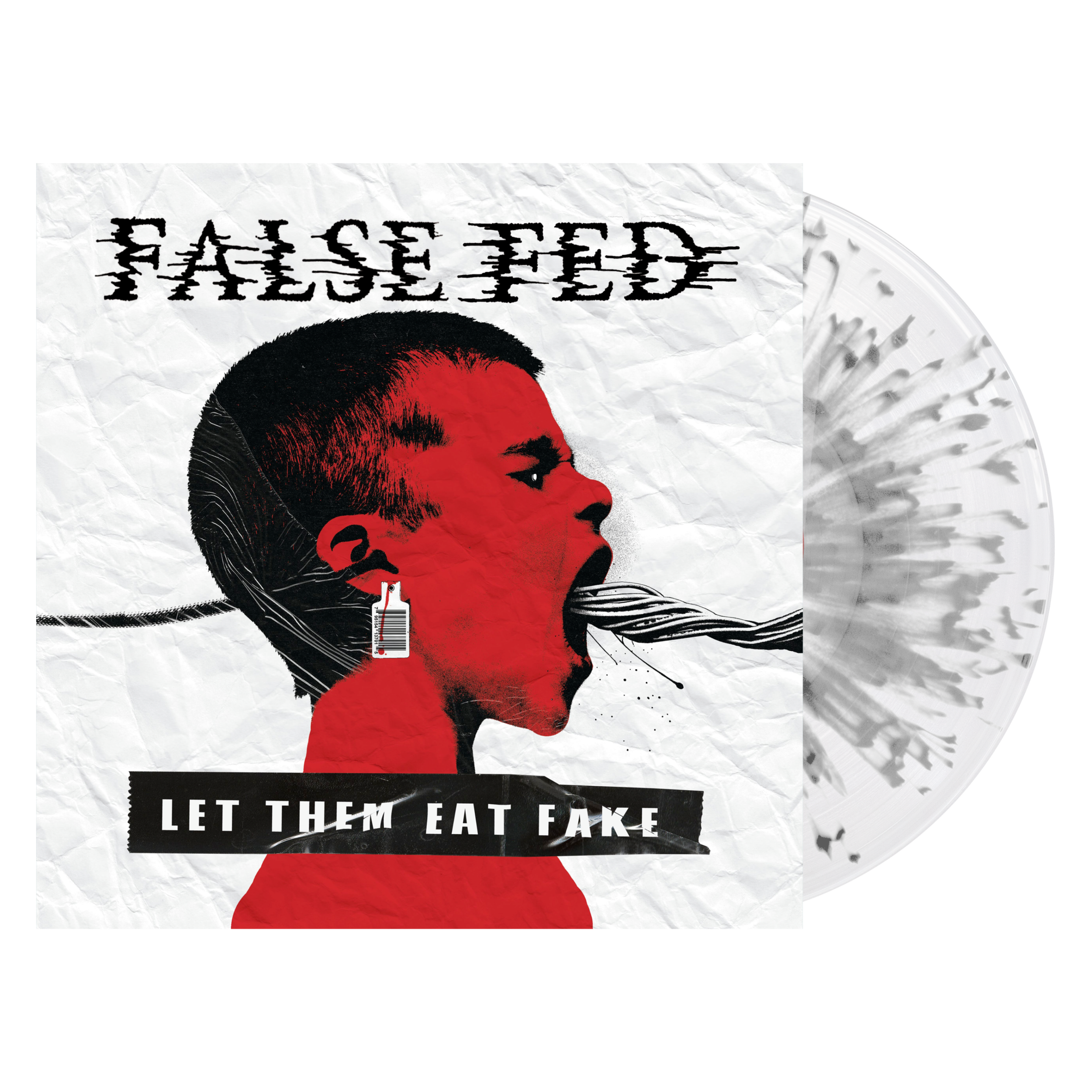 False Fed - Let Them Eat Fake - Vinyl - Cloudy Clear with Grey Splatter.png