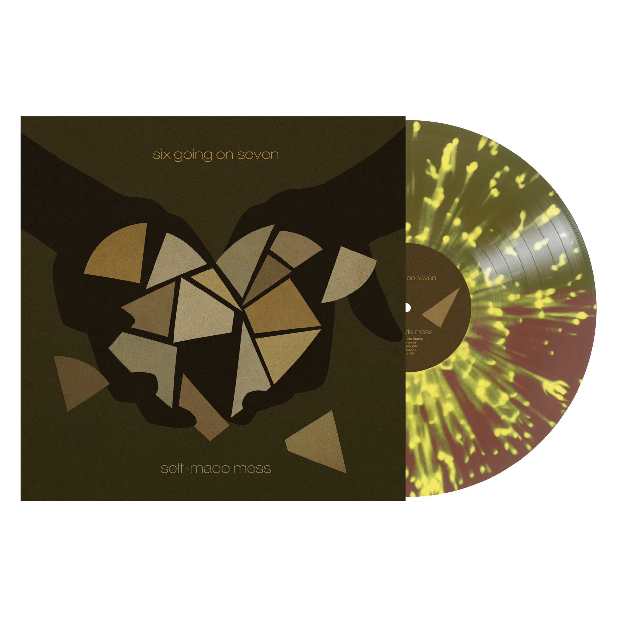 Six Going on Seven - Self-Mad Mess - Vinyl - Green Brown with Yellow Splatter.png