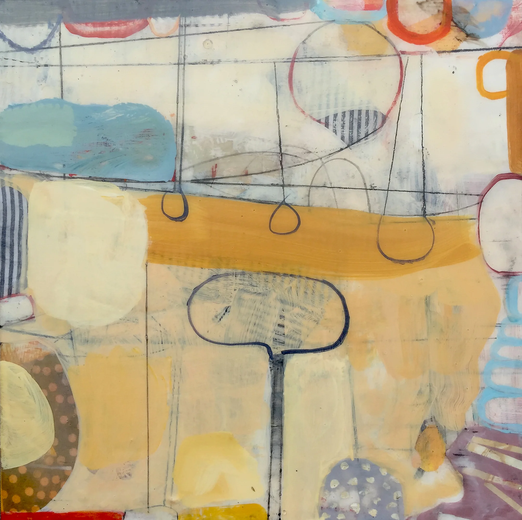 Beneath No. 2 2016 14" x 14" acrylic on panel