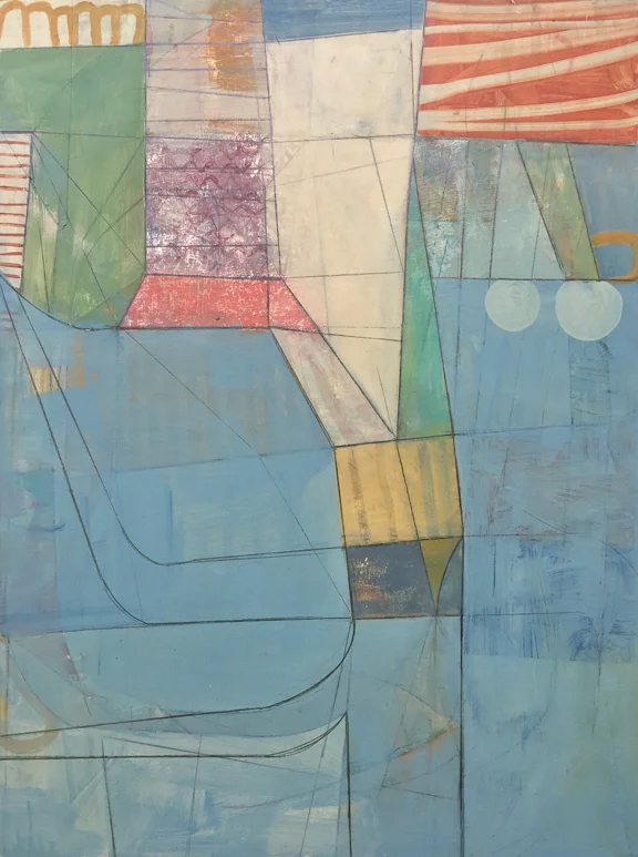 Tree by Water 30” x 40” 2019 acrylic/mixed media on panel