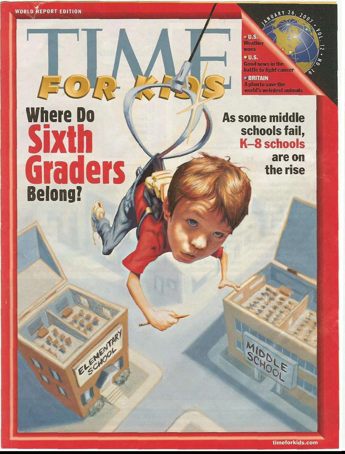 TIME for Kids cover - "Middle Schools"