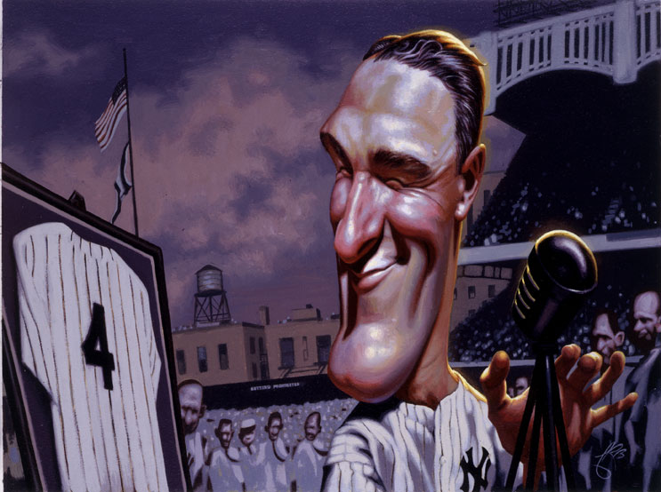 Lou Gehrig, "The Iron Horse", done for MLB