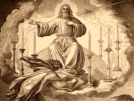 John's vision of Jesus, Illustrated by Gustave Doré