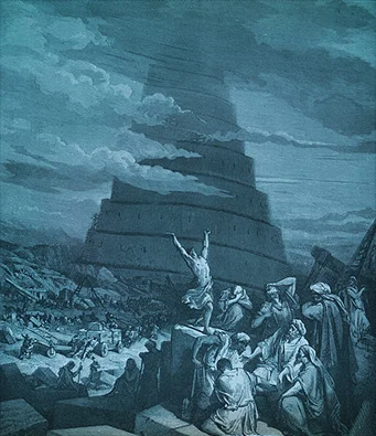 The concept of Babylon began with the Tower of Babel. It represents man's pride and opposition to God.