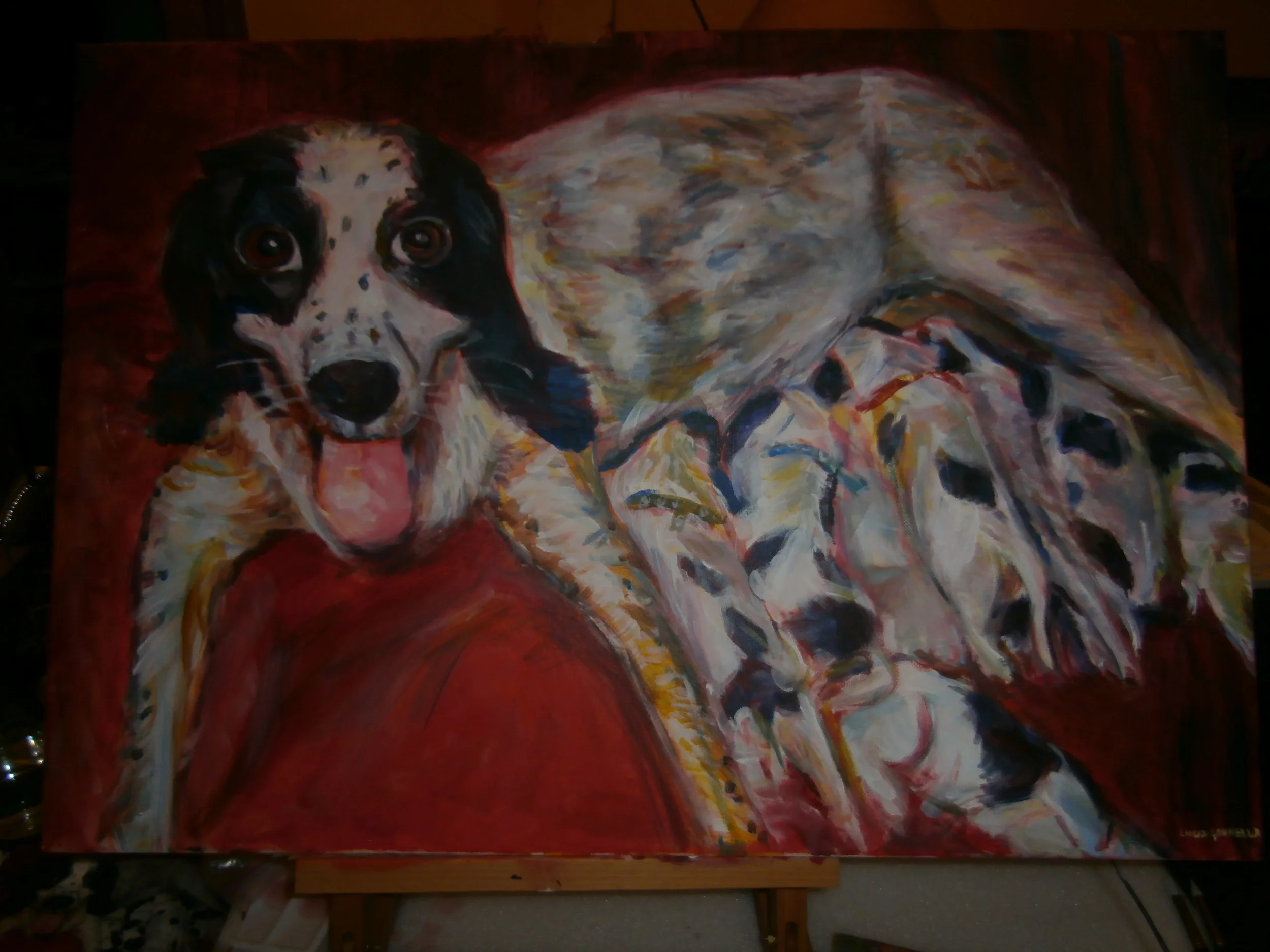 Dog on Bed